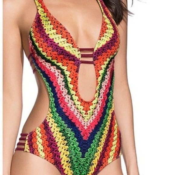 New Multi Cut Out Monokini One Piece Suit - Picture 8 of 8